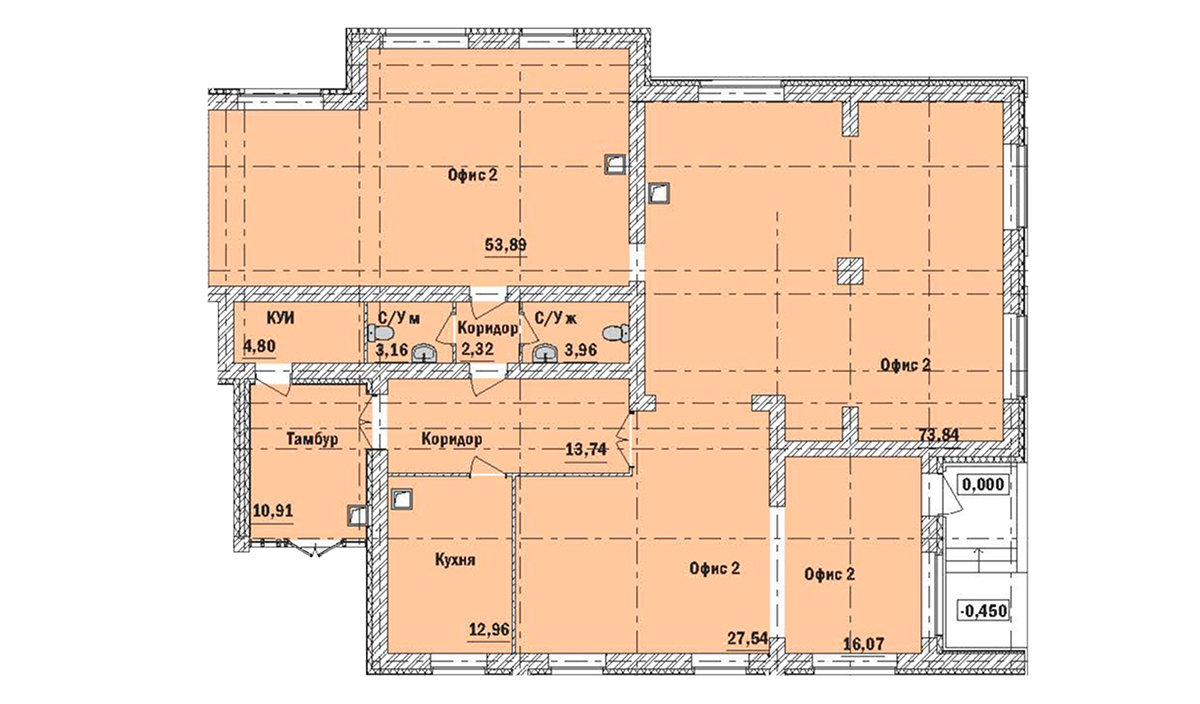 Коммерческое помещение 223 м², Корпус 1 — ЖК Ледовый Парк