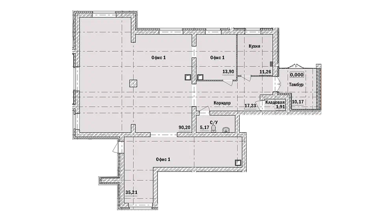 Коммерческое помещение 185 м², Корпус 2 — ЖК Ледовый Парк
