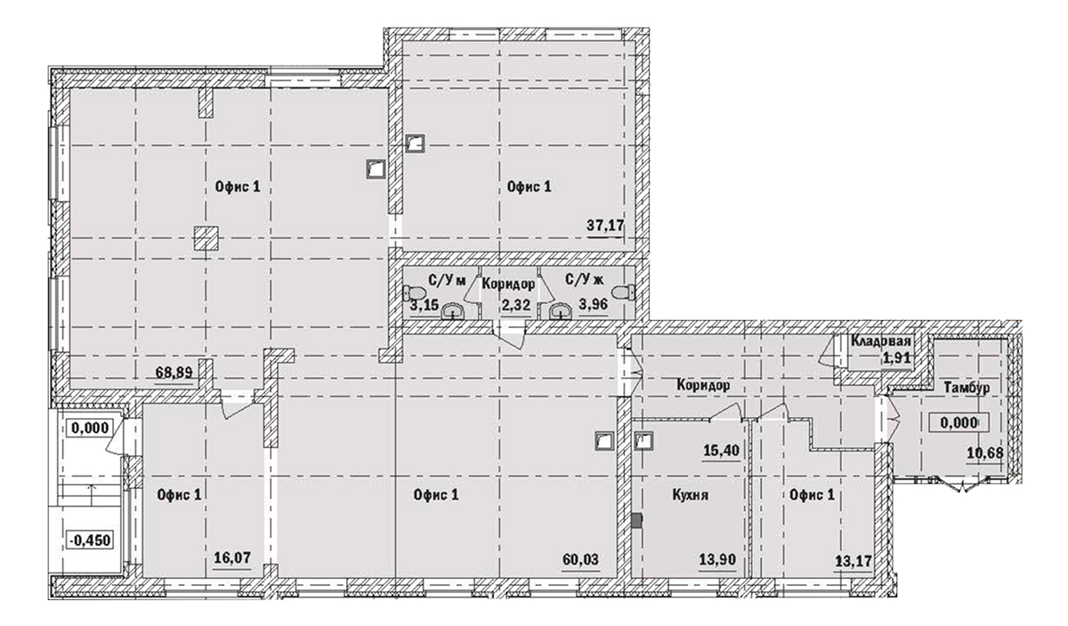 Коммерческое помещение 246 м², Корпус 1 — ЖК Ледовый Парк