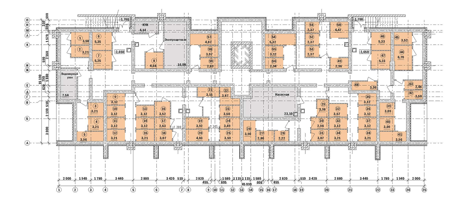 Кладовое помещение 2,3-6,7 м2 м² — уровень -1, ЖК Ледовый Парк